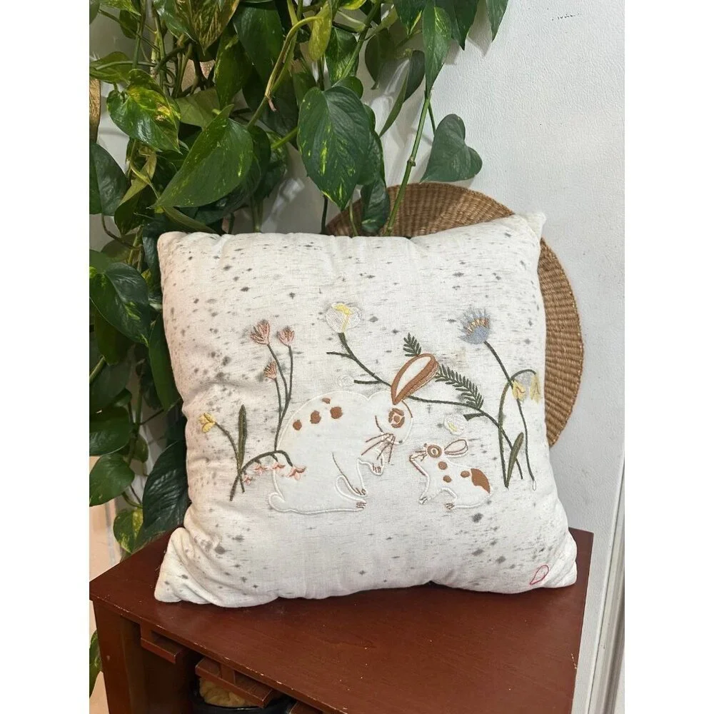 Target threshold, decorative pillow bunnies